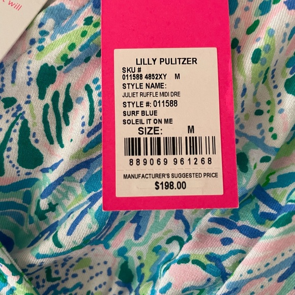 NWT Lilly Pulitzer Women’s Medium Juliet Ruffle Midi Dress - Picture 9 of 15